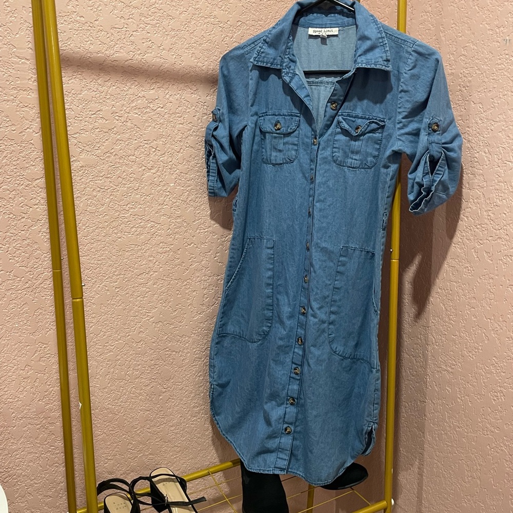 Speed Limit 98 Blue Kids Dress